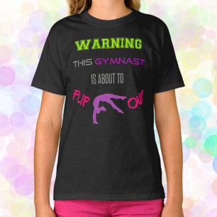 Camiseta Aviso A Este Gymnast Está Prestes A Sacudir De T-S