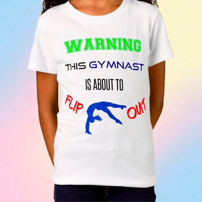 Camiseta Aviso A Este Gymnast Está Prestes A Sacudir De T-S (Criador carregado)
