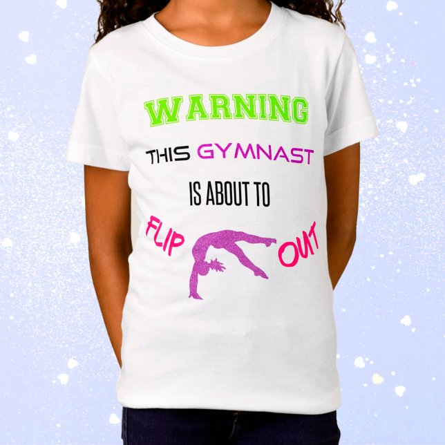 Camiseta Aviso A Este Gymnast Está Prestes A Sacudir De T-S (Criador carregado)