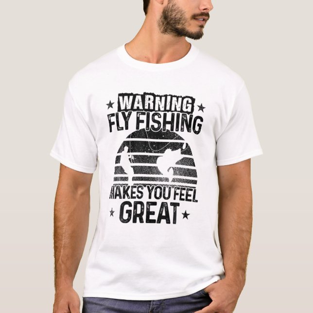 Camiseta Aviso: A Pesca com Isca Artificial Faz Você Se Sen (Frente)