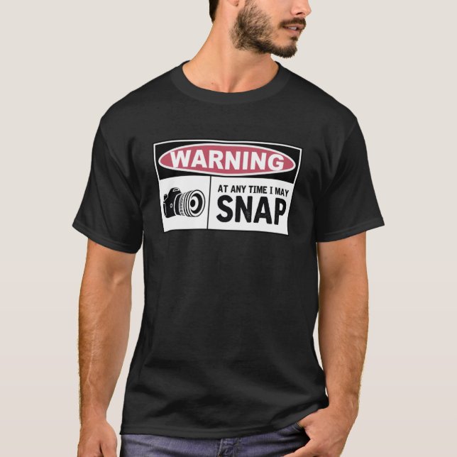Camiseta Aviso a qualquer momento em que posso fazer o foto (Frente)