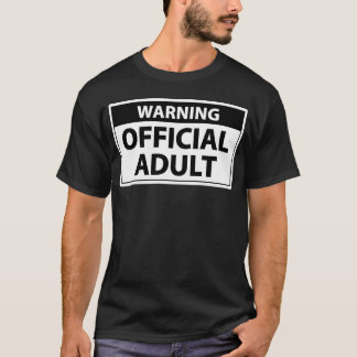 Camiseta Aviso Adulto Oficial – Presente Divertido de 18º A
