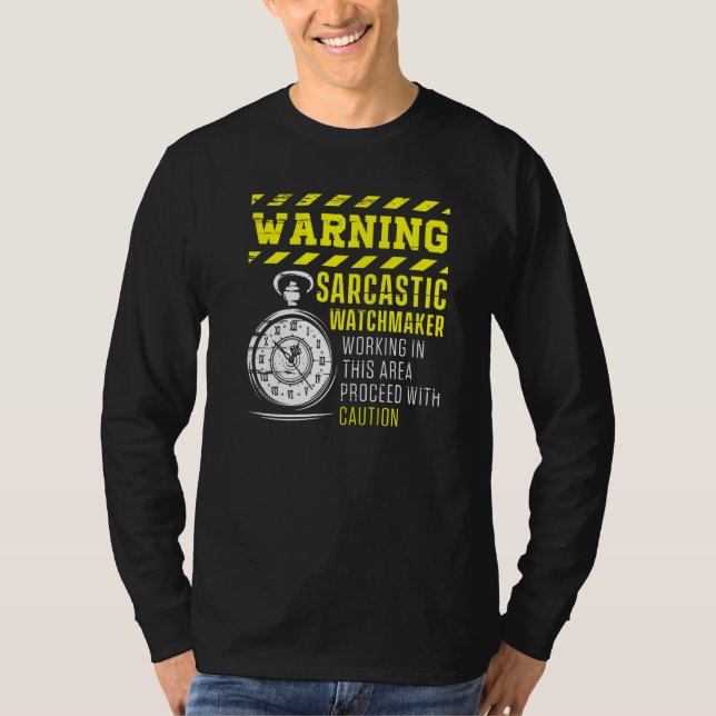 Camiseta Aviso ao Observador Sarcástico Clockmake (Frente)