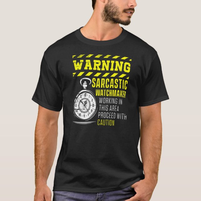 Camiseta Aviso ao Observador Sarcástico Clockmake (Frente)