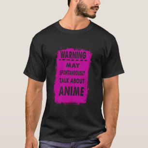 Camiseta Aviso ao Ventilador Anime Pode Falar Espontaneamen