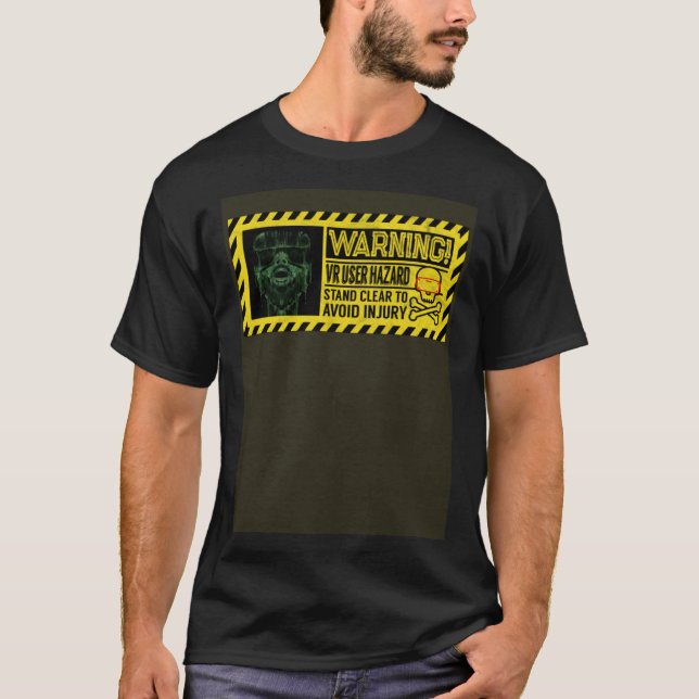 Camiseta Aviso ao Vídeo de Jogos de Realidade Virtual com R (Frente)