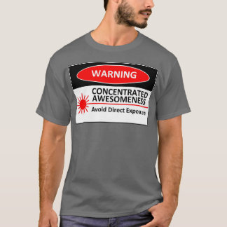 Camiseta AVISO: Awesomeness concentrado