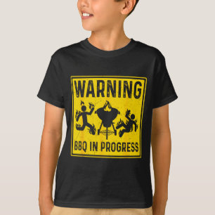 Camiseta Aviso churrasco em andamento churrasco engraçado b