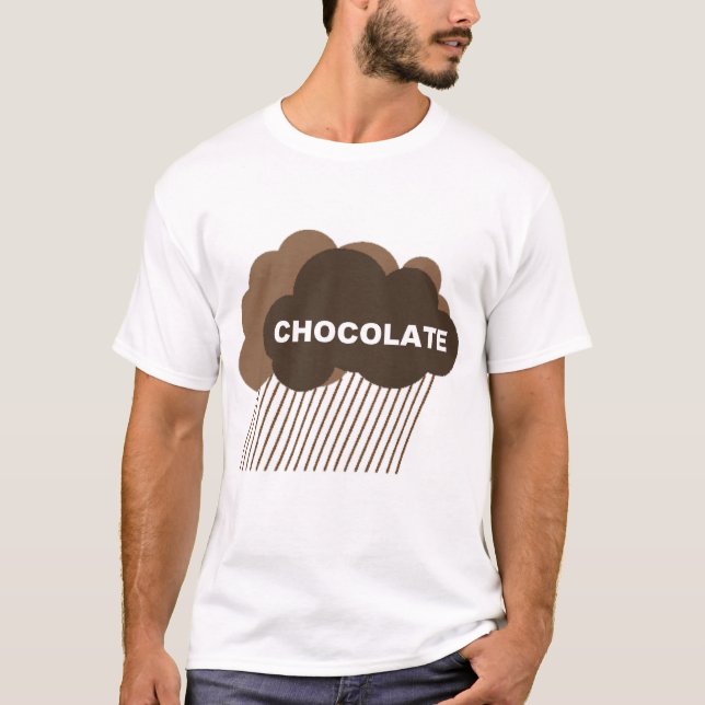 Camiseta Aviso: Chuva do chocolate (Frente)