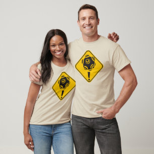 Camiseta Aviso!  ClumpBubble!  Olhe para fora!