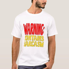 Camiseta Aviso Contém Sarcasmo Divertido Humor Engraçado.