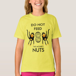 Camiseta Aviso de Alergia a Nozes em Crianças