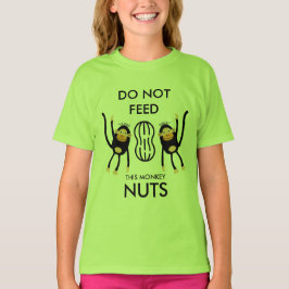 Camiseta Aviso de Alergia a Nozes para Crianças