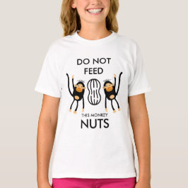 Camiseta Aviso de Alergia a Nozes para Crianças