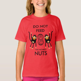 Camiseta Aviso de Alergia a Nozes para Crianças