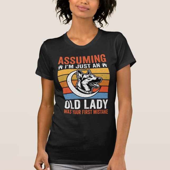 Camiseta Aviso de Cadela Retro (Frente)