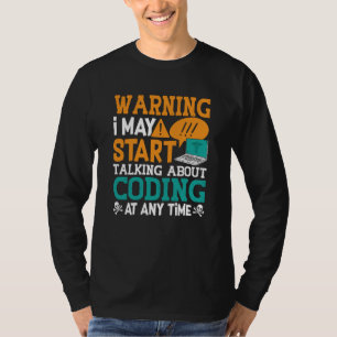 Camiseta Aviso de Codificação Médica Posso Começar A Falar 