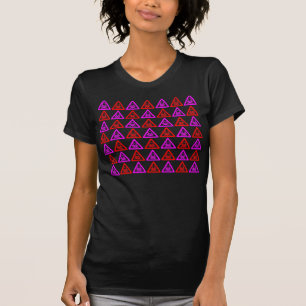 CAMISETA AVISO DE CRÂNIOS ROSA VERMELHO