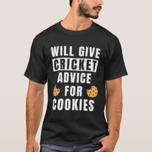 Camiseta Aviso De Críquete Para Cookies Esporte Coaching Cr