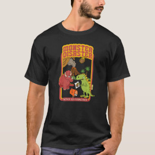 Camiseta Aviso De Desastre De Monstro Sobre A Extinção Do D