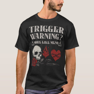 Camiseta Aviso de Gatilho Romance Sombrio Leitor Apimentado