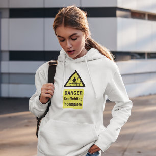 Camiseta Aviso de local incompleto do Danger Scaffolding