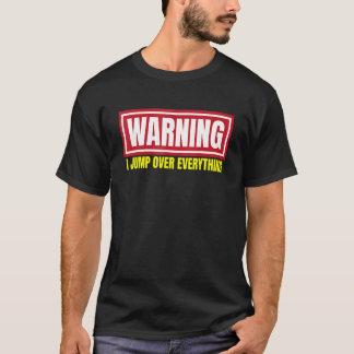 Camiseta Aviso de Parkour Eu Pulo Tudo Corrida Livre