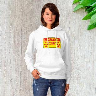 Camiseta Aviso de Risco de Radiação de Área Limitada de Pre