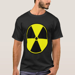 Camiseta Aviso de Risco de Radiação Radioativa com Precauçã