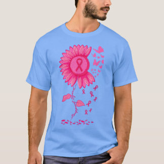 Camiseta Aviso de Sensibilização do Cancer de Fita Rosa de 