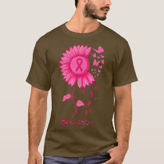 Camiseta Aviso de Sensibilização do Cancer de Fita Rosa de 