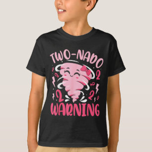 Camiseta Aviso de Tornado Duplo para Crianças Aniversário d