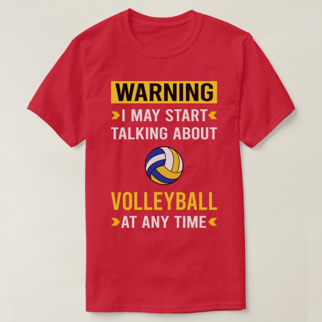 Camiseta Aviso de Voleibol (Frente do Design)