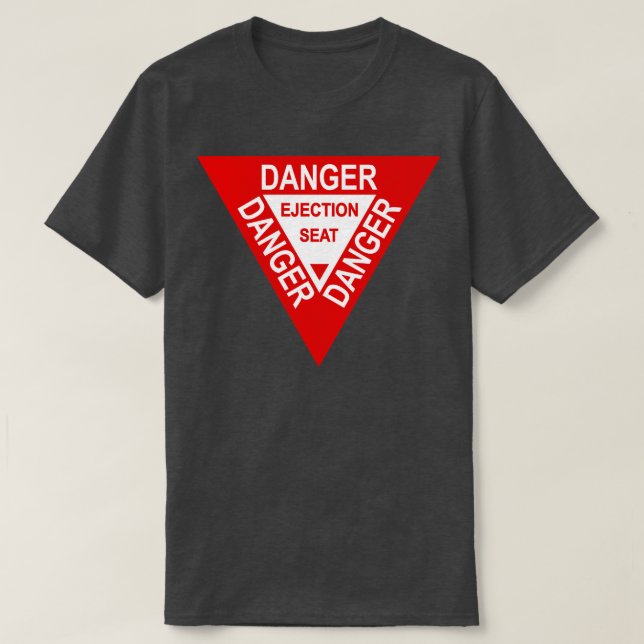 Camiseta Aviso do banco de ejeção 2 (Frente do Design)