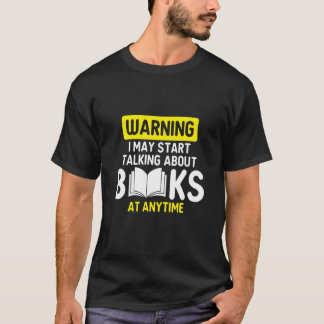 Camiseta Aviso do Bookworm de Nerd do Livro de Leitura