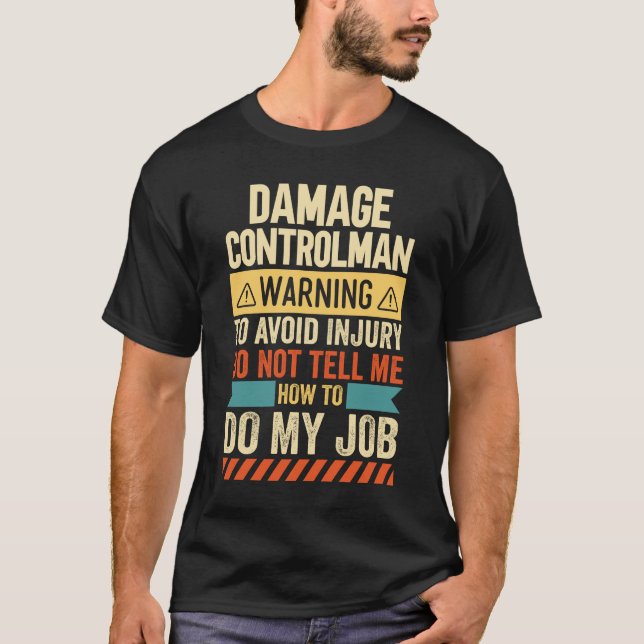 Camiseta Aviso do Controlador de Danos (Frente)