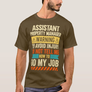 Camiseta Aviso do Gerenciador de Propriedades do Assistente