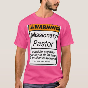 Camiseta Aviso do Pastor para Apreciação Missionária do Cle