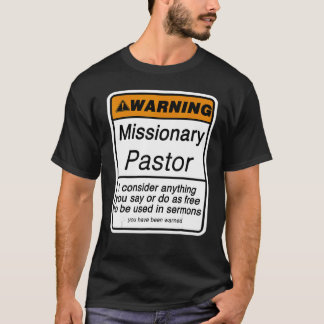 Camiseta Aviso do Pastor para Apreciação Missionária do Cle