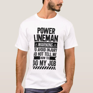 Camiseta Aviso do Power Lineman