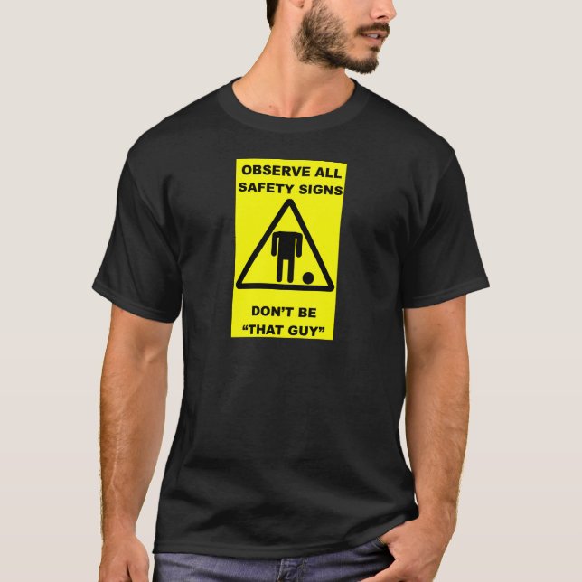 Camiseta Aviso do sinal de segurança (Frente)