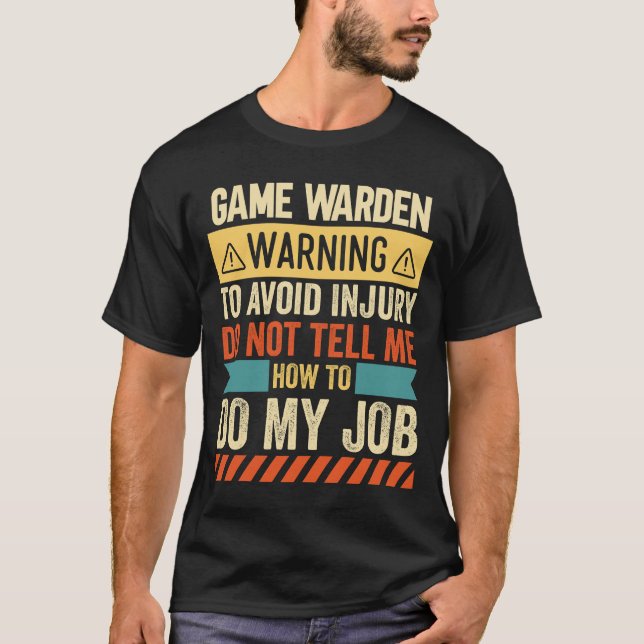 Camiseta Aviso do Warden de Jogo (Frente)