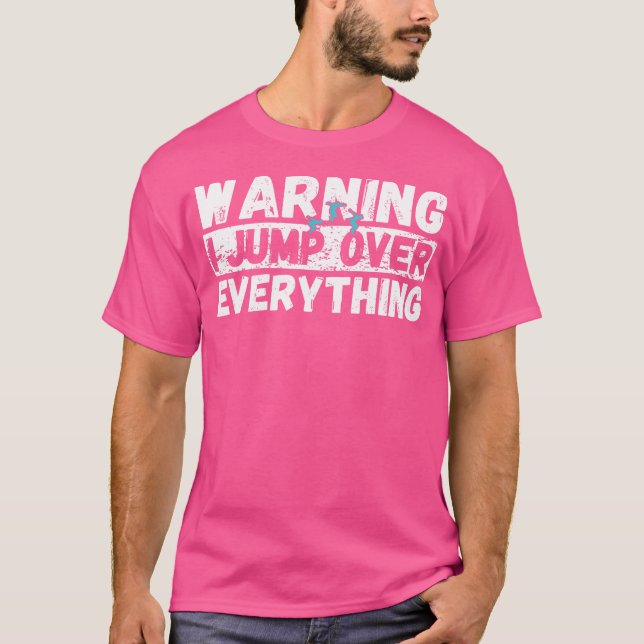 Camiseta Aviso Eu Pulo Tudo Freerunning Parkour (Frente)