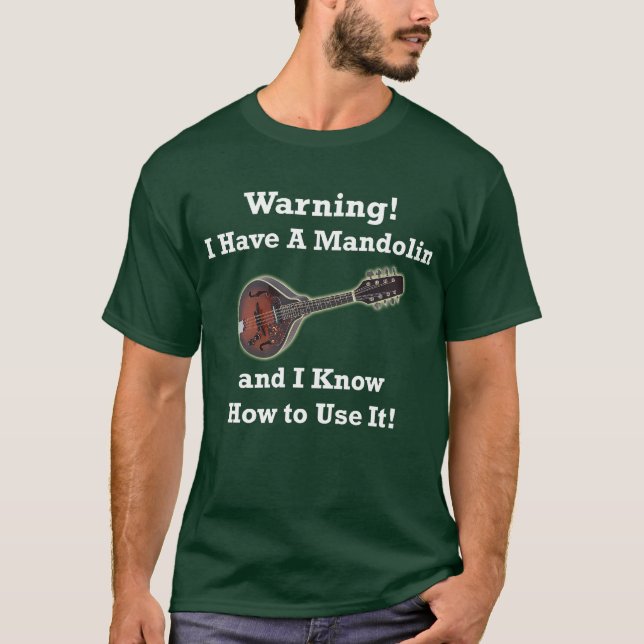 Camiseta Aviso! Eu tenho um bandolim (Frente)