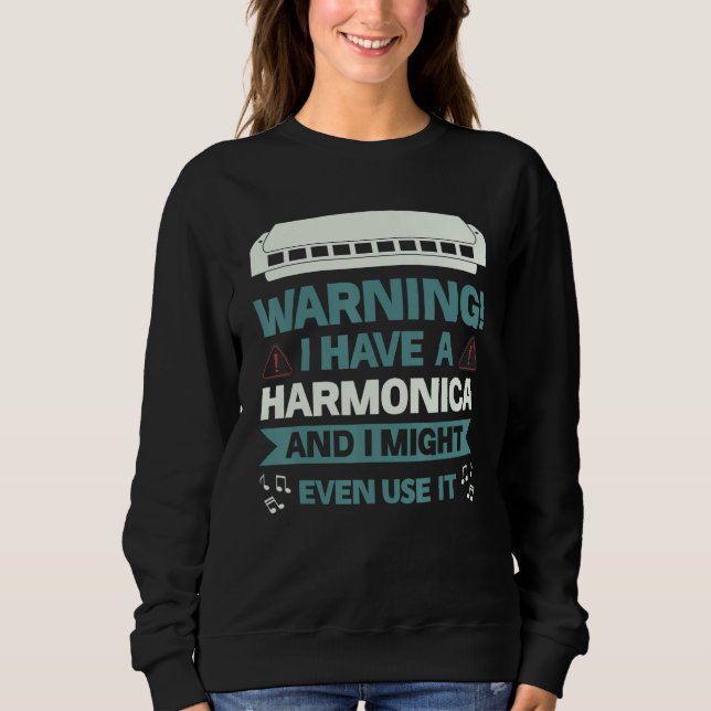 Camiseta Aviso Eu Tenho Uma Harmônica E Posso Até Usá-la (Frente)