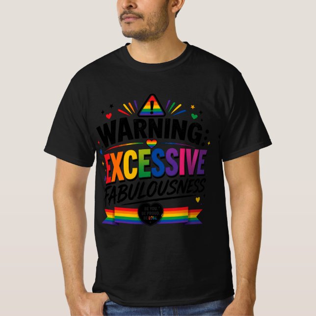 Camiseta Aviso: Excesso de Fabulosidade  (Frente)