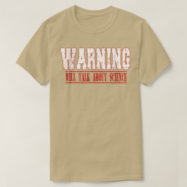 Camiseta Aviso falará sobre Ciência (Frente do Design)