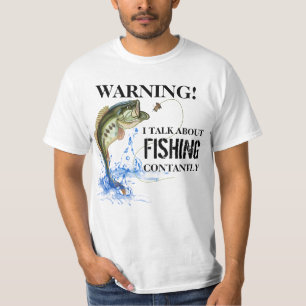 Camiseta Aviso Falo Sobre Pesca Constantemente Engraçado