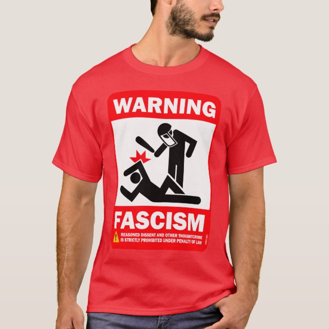 Camiseta Aviso: Fascismo (Frente)