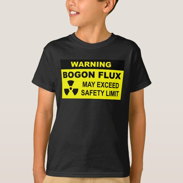 Camiseta Aviso: Fluxo de Bóson (Frente)